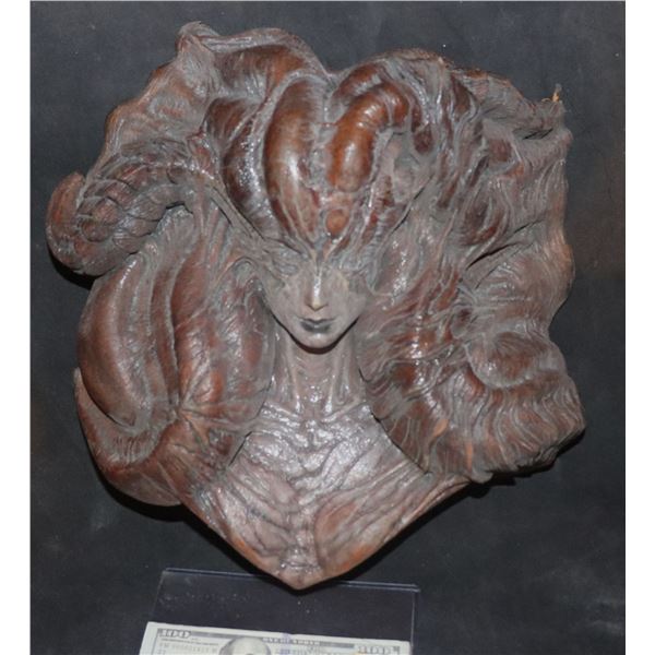 HORNED EMPRESS BUST PLAQUE