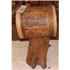 Image 1 : APOCALYPTO MAYAN DRUM WITH BASE HAND CARVED WOOD AND LEATHER