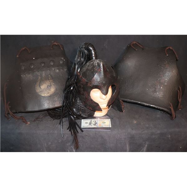 ZZ THE LAST AIRBENDER EARTH ARMY HELMET CHEST AND BACK ARMOR SCREEN USED ALL MATCHING 7