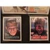 Image 1 : ZZ FRANKENSTEIN AND THE WOLFMAN VINTAGE STAMP FRIDGE MAGNETS