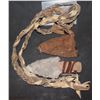 Image 2 : KNIVES CAVEMAN PRIMORDIAL STONE IN FUR LEATHER SHEATH B