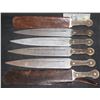 Image 1 : KNIVES VIKING HERO SWORDS METAL AND WOOD W/ LEATHER SHEATHS LOT OF 6