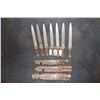 Image 2 : KNIVES VIKING HERO DAGGERS METAL AND WOOD W/ LEATHER SHEATHS LOT OF 10