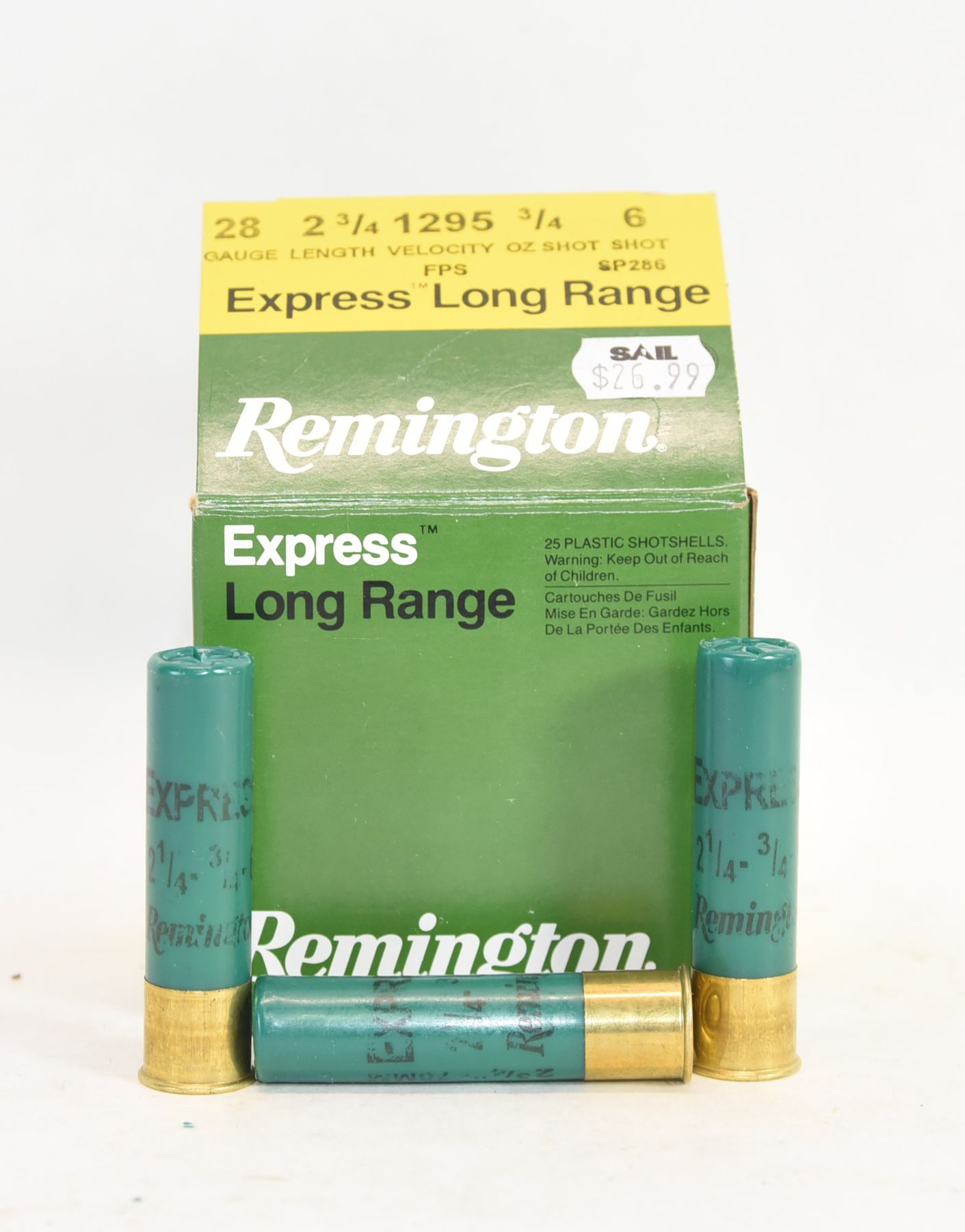 22 Pieces Remington Express 28 Gauge #6 Ammunition