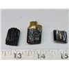 Image 2 : Black Tourmaline from Brazil – 1 Pendant, 2 Stones + 2 Magazines