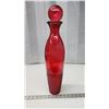 Image 2 : Tall red glass vase/decanter - Made in Spain, 21"H