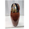 Image 3 : Orange striped porcelain/clay gourd - 14"H