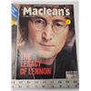 Image 4 : 3 Maclean's magazines - John Lennon, one is 1988, etc.