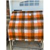 Image 1 : Hudson Bay Co. Orange & Brown Wool-Mohair throw - new condition
