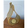 Image 3 : Gold metal candle or small plant hanger