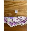 Image 1 : Assortment of 4 beautifully crocheted purple colored Doilies