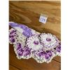 Image 2 : Assortment of 4 beautifully crocheted purple colored Doilies