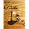 Image 1 : Black metal jewelry display stand & wall hanger 14" Tall x 11"w