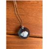Image 2 : Glass light blue ball & "Cloud" inside on chain very cute