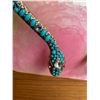 Image 2 : Unique turquoise color & rhinestone snake choker style necklace by Ella & Elly in original box