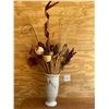 Image 1 : Winter theme 10" vase & dried & sild arrangement