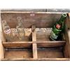 Image 2 : 1964 wood Pepsi crate with vintage Pepsi, Crush & 7up glass bottles.