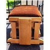 Image 2 : Older padded wood, rocking foot stool.