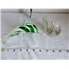 Image 1 : Vintage art glass dolphin & bubble glass snail.