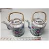 Image 1 : Pair of matching oriental tea pots - good shape