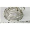 Image 2 : Glass finger coal lamp, with chimney - 15"H