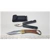 Image 2 : "Camping" knife, China and Folding multitool, with case.