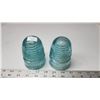 Image 1 : Aqua blue telephone insulators - Canadian Pacific Ry. Co.