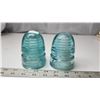 Image 2 : Aqua blue telephone insulators - Canadian Pacific Ry. Co.
