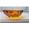 Image 3 : Footed amber decorative bowl - 11" dia