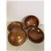 Image 1 : 4 "Lesco" Canadian wooden salad bowls