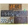 Image 1 : 5 Sask license plates - 1938,1940,1942,1960,1961 - 39-977
