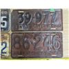 Image 2 : 5 Sask license plates - 1938,1940,1942,1960,1961 - 39-977