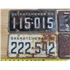 Image 3 : 5 Sask license plates - 1938,1940,1942,1960,1961 - 39-977