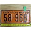 Image 1 : 1950 Sask License plate 58-968