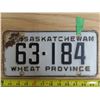 Image 1 : 1959 Sask License plate 63-184