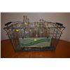 Image 1 : Wire Basket with Vintage Bottles