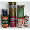 Image 1 : Seven various oil tins some full