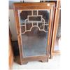 Image 1 : Antique wooden cabinet with glass door 18.25"x 69.5"x 14.75"