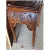 Image 3 : Antique wood engraved corner table 24"x 14"x 25"