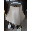 Image 4 : Antique Electric Lamp with Shade - 34.25" high