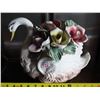 Image 1 : China Swan with flower bouquet made in Italy