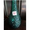 Image 1 : 22.5" Tall hobnail style glass decanter - green
