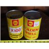 Image 1 : 2 Shell X-100 Motor oil Quart tins