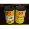 Image 2 : 2 Shell X-100 Motor oil Quart tins