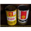 Image 1 : 2 Shell X-100 Motor oil Quart tins