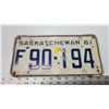 Image 1 : 1961 Saskatchewan license plate - F90-194