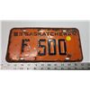 Image 1 : 1963 Saskatchewan license plate - F500