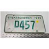 Image 1 : 1970 Saskatchewan license plate - D457