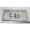 Image 1 : 1970 Saskatchewan license plate - C49