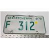 Image 1 : 1970 Saskatchewan license plate - F312